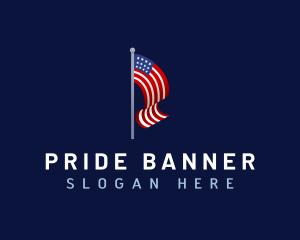 USA Patriotic Flag logo design