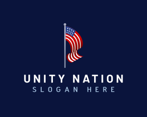 USA Patriotic Flag logo design