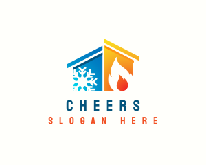 Temperature - Fire Snow House logo design