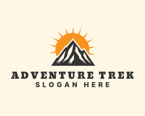 Backpacking - Nature Mountain Trekking logo design