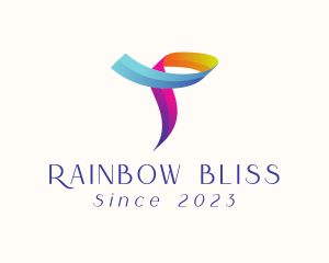 Lgbtq - Rainbow Ribbon Business logo design