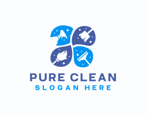 Cleaning Maid Janitorial logo design