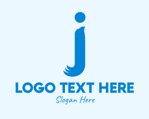 Eagle - Blue Eagle Letter J logo design
