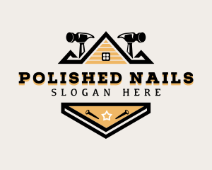 Nails - Hammer Nails Renovation logo design