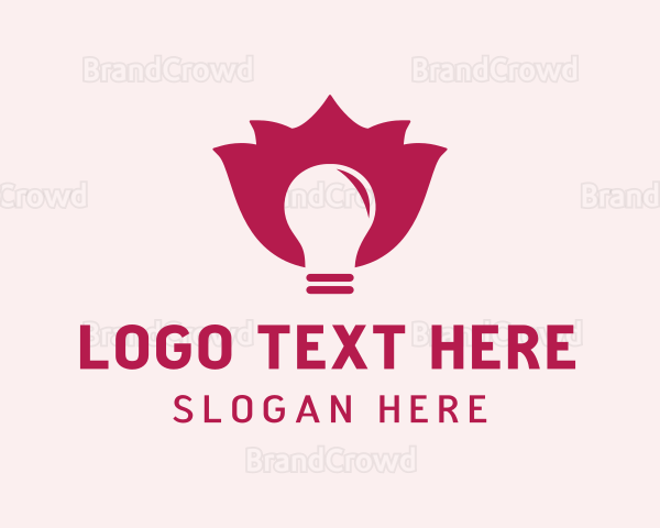 Flower Light Bulb Logo