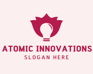 Flower Light Bulb logo design