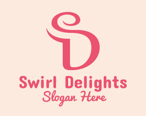 Curvy Letter SD logo design