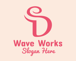 Wavy - Curvy Letter SD logo design