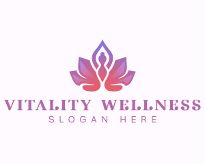 Yoga Wellness Lotus logo design