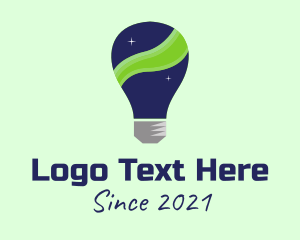 Bulb - Northern Lights Lightbulb logo design