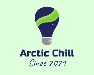 Northern Lights Lightbulb logo design