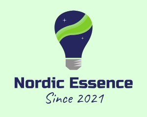 Northern Lights Lightbulb logo design