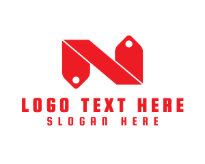 Outlet - Red N Tag logo design