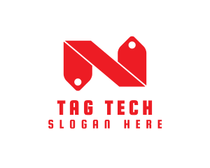 Tag - Red N Tag logo design