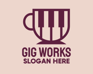 Gig - Piano Keys Mug logo design