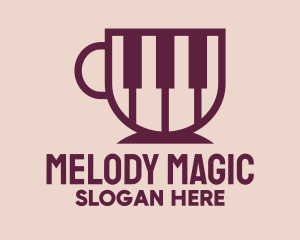 Songs - Piano Keys Mug logo design