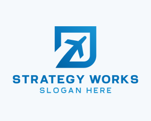 Blue Square Travel logo design