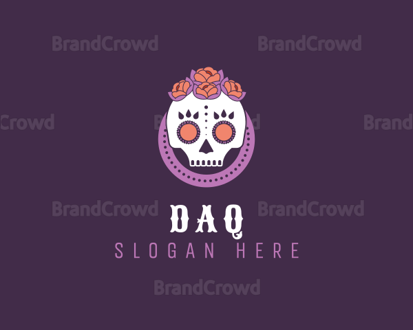 Decorative Mexican Skull Logo