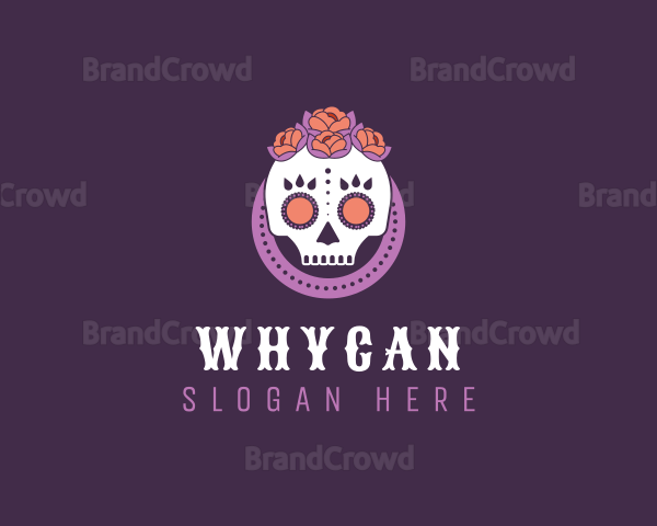 Decorative Mexican Skull Logo