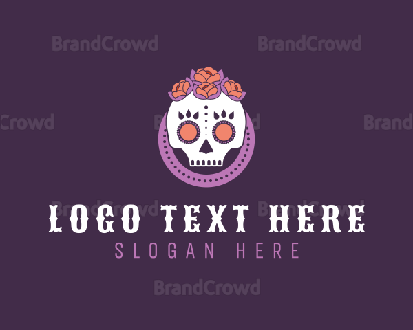 Decorative Mexican Skull Logo