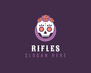 Decorative Mexican Skull Logo