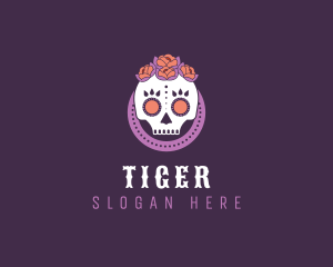 Festival - Decorative Mexican Skull logo design
