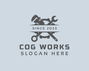 Cog Plumber Repairman logo design