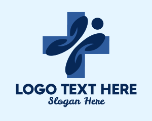 Abstract - Blue Person Clinic logo design