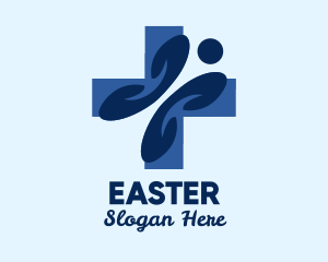 Medical Center - Blue Person Clinic logo design