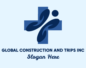 Hospital - Blue Person Clinic logo design