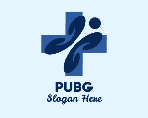 First Aid - Blue Person Clinic logo design