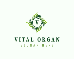 Natural Herbal Vegan logo design