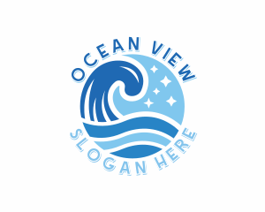 Ocean Waves Resort logo design