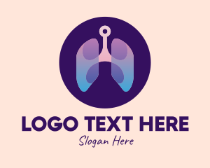 Respiratory Lung Organ Tech logo design