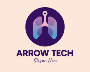 Respiratory Lung Organ Tech logo design