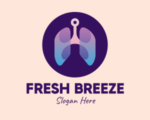 Respiratory Lung Organ Tech logo design