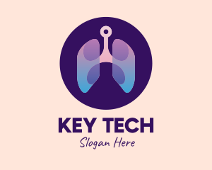 Respiratory Lung Organ Tech logo design