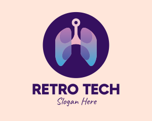 Respiratory Lung Organ Tech logo design