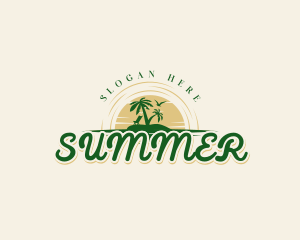 Sunset Beach Resort logo design