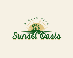 Sunset Beach Resort logo design