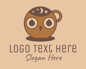 Coffee Pot - Night Owl Cafe logo design