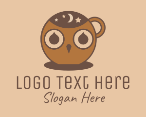 Tea House - Night Owl Cafe logo design