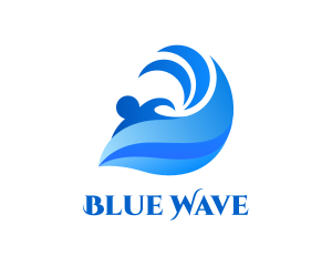 Ocean Wave Surfing logo design