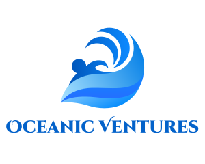 Ocean Wave Surfing logo design