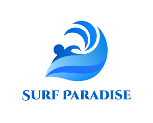 Ocean Wave Surfing logo design