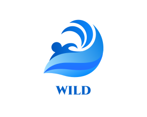 Pool - Ocean Wave Surfing logo design
