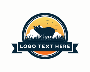 Badge - Pig Farm Field logo design