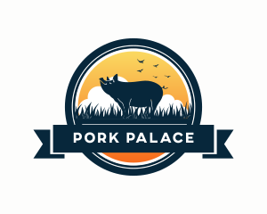 Pig Farm Field logo design