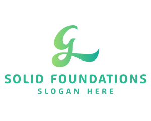 Gradient G Script  Logo