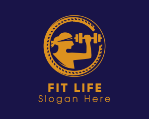 Woman Fitness Instructor logo design